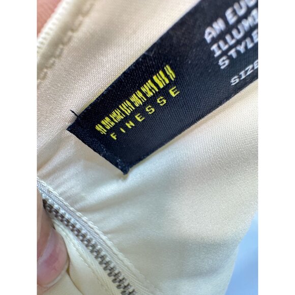 Finesse Womens Malia Ivory Lace Up Corset Top Size M Ivory Sleeveless Sexy Chic - Picture 3 of 13